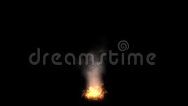 火焰动画背景。 包括阿尔法香奈儿。