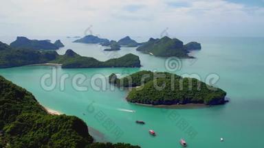 泰国昂松国家海洋公园的热带岛屿