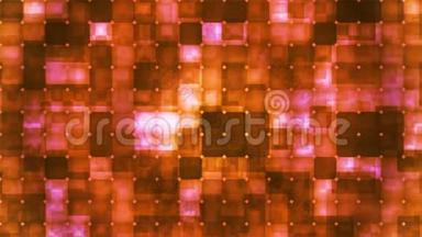 闪烁高科技立体钻石光图案，橙色，抽象，可循环，4K