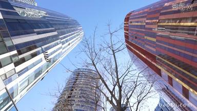 北京城市建筑建筑物建筑特色全球商务视频素材
