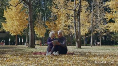 老年夫妇白昼环境幸福视频素材
