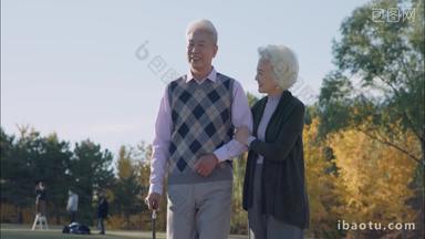 老年夫妇<strong>老年人</strong>协助心态视频素材