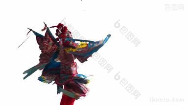 京剧演员表演者传统文化华丽的黑色背景高清视频