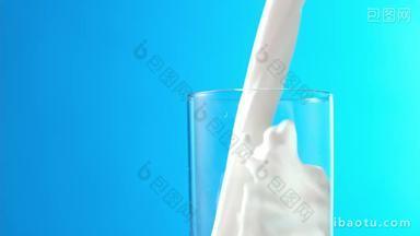 牛奶玻璃杯静物食品饮料视频