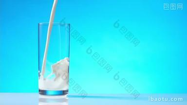 牛奶玻璃杯健康食物高清实拍