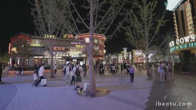 北京环球影城大道广场旅游嘉年华道路实拍素材
