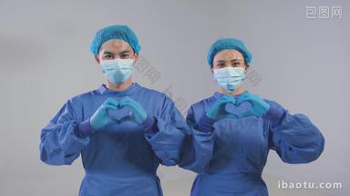 医务工作者防污染口罩新型冠状病毒高清实拍