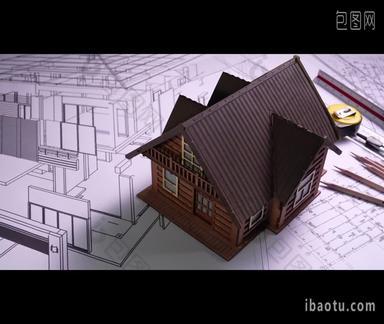 房屋模型和图纸建筑实拍