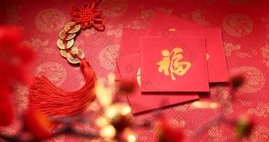 新年静物<strong>中国结</strong>焰火横屏传统庆典高清视频