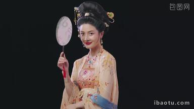 古装美女汉服传统文化袖子清晰实拍