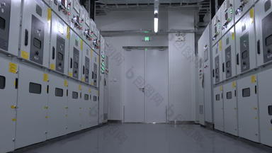 工厂电压室水平构图网络安全防护影像