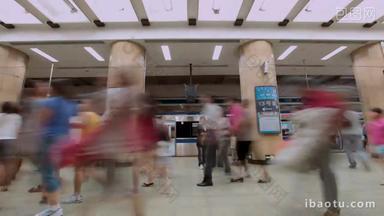 北京地铁车站4K分辨率地下的实拍