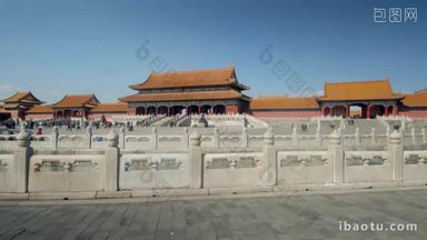 北京故宫日光大量群城市实拍素材