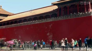 北京故宫名胜古迹国际著名景点河流实拍