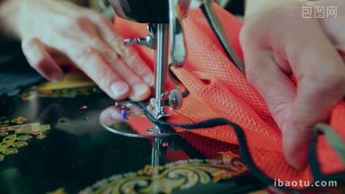 老式缝纫机古老的视频素材