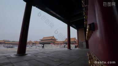 北京故宫城墙度假胜地当地著名景点清晰视频