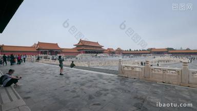 北京故宫日光造建筑水平构图清晰视频
