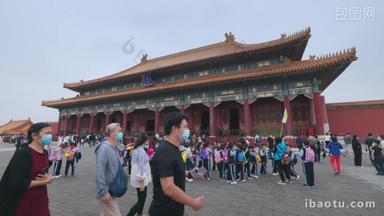 北京故宫传统文化地标建筑城市实拍素材