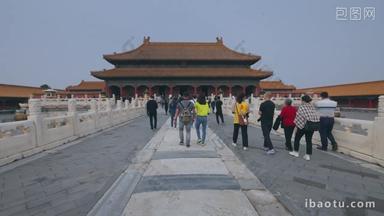 北京故宫历史建筑外部标志影像