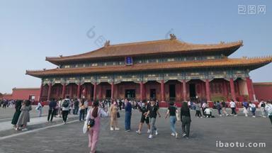 北京故宫造建筑古典风格旅游胜地实拍素材