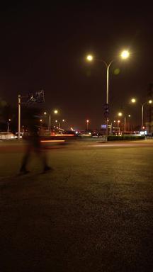 夜晚马路上的车流灯光高质量实拍