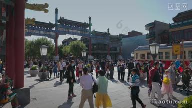 北京前门大街传统文化影视延时摄影场景拍摄
