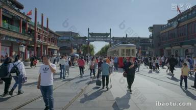 北京前门大街交通方式影视摄影素材
