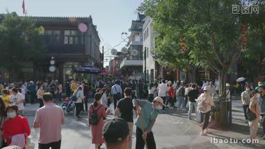 北京前门大街传统文化街道高清实拍