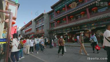 北京前门大街大量群画面
