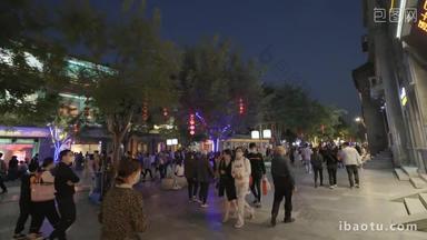 前门商业街夜景首都法辨认的宣传视频