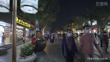 前门商业街夜晚历史横屏宣传素材