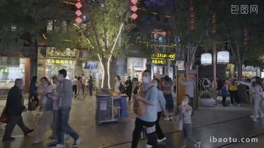 前门商业街夜景法辨认的彩色图片场景拍摄