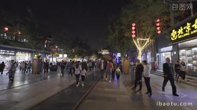 前门大街夜景传统造建筑东方视频素材