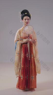 古装美女传统服饰戏剧表演造型视频