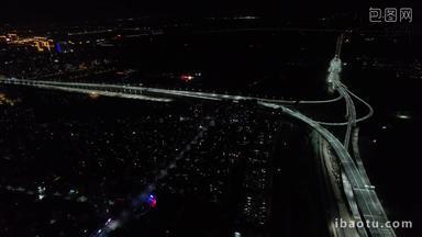 天桥夜<strong>景</strong>2K航拍实拍