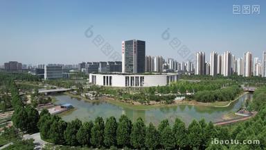 济宁新城发展大厦4K大气航拍实拍