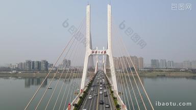 湖南湘潭湘江<strong>三桥</strong>交通航拍