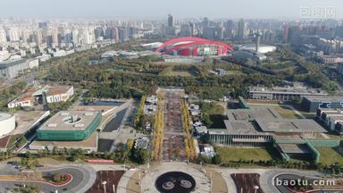 南京奥林匹克中心体育馆航拍