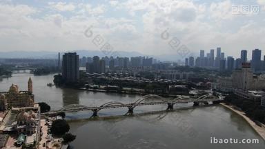 福建福州解放大桥交通视频航拍