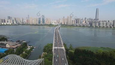 武汉沙湖大桥航拍