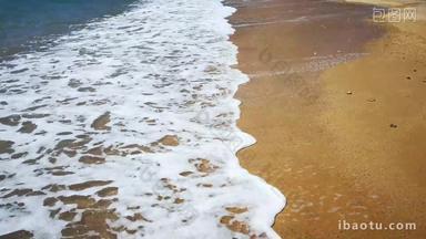 大海海浪沙滩自然风光