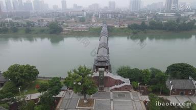 湖南衡阳城市风光交通地标建筑航拍