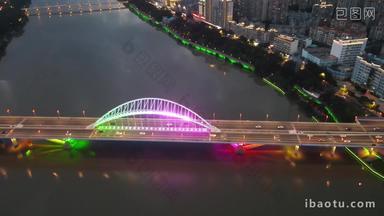 江西赣州九<strong>龙江</strong>大桥夜景航拍