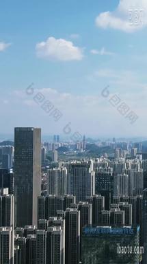 城市航拍湖北武汉城市高楼建筑竖屏