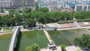 航拍湖北南漳县城市建设