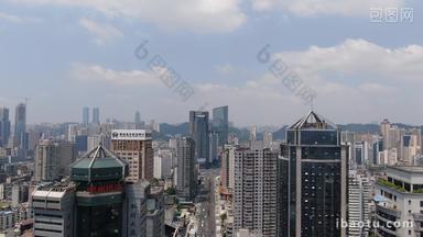 贵州贵阳城市建筑高楼大厦航拍