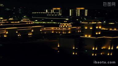 福建福州城市夜景竖屏航拍