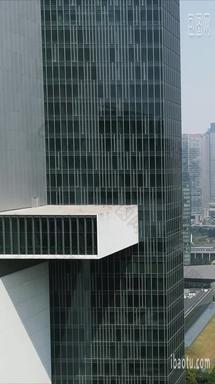 杭州市民中心来福士地标建筑竖屏航拍