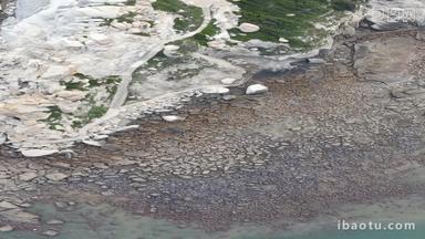 旅游景区福建湄洲岛海边风化礁石沙滩