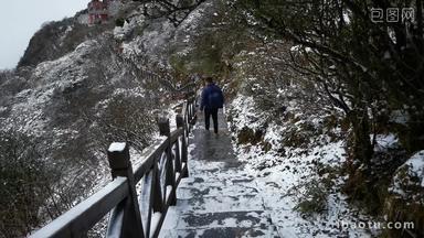 冬天雪景雾凇贵州<strong>梵净山</strong>